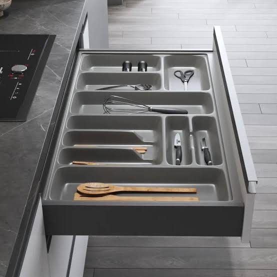 Adjustable Abs Cutlery Tray - Grey - 900 Mm